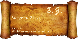 Burgert Zita névjegykártya